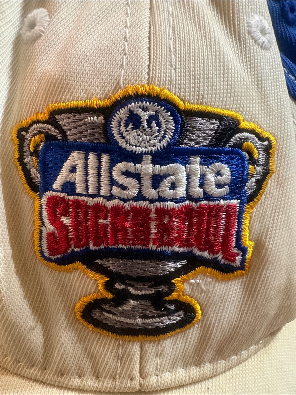 VTG 2012 -Allstate Sugar Bowl Embroidered Baseball Cap - Cream & Blue - Picture 2 of 5
